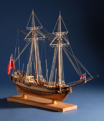 42 ハリファックス 　HALIFAX　　年代：   1768   船籍： イギリス  縮尺：   1/48   スクラッチビルト   製作者： 前川政司  製作期間：  2年