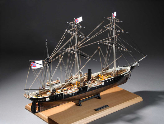 36-42 アラバマ C.C.S. ALABAMA　　1862年 アメリカ  1/120　自作　Scratchbuilt  中川宏人 Hirondo Nakagawa