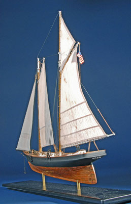 27 スクーナー・アメリカ schooner AMERICA　　年代：    1851    船籍：アメリカ  縮尺：    1/72　ビリングボード  製作者：  三島哲也  製作期間：8ヶ月