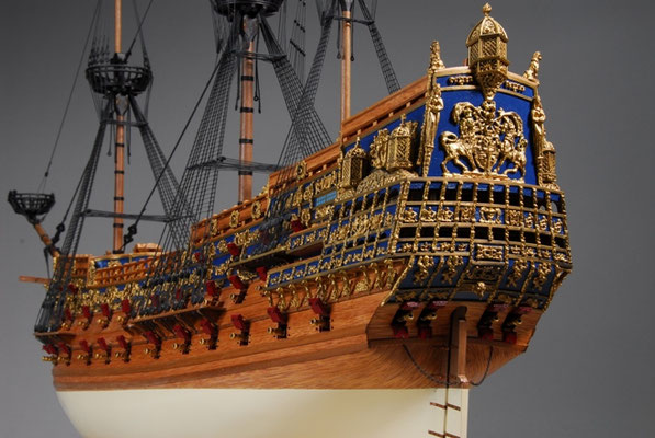 1３　ソブリン・オブ・ザ・シーズ SOVEREIGN OF THE SEAS  国　籍   nationality     イギリス 建造年  age   1637 縮　尺   scale  1/78  製作方法 kit 製 作：大島　勲　Isao Ooshima