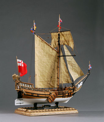 30-44 ヨット・メアリー  Yacht MARY　1646　イギリス  1/54　マモリ社  岩波　昇　Noboru Iwanami