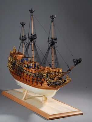 1３　ソブリン・オブ・ザ・シーズ SOVEREIGN OF THE SEAS  国　籍   nationality     イギリス 建造年  age   1637 縮　尺   scale  1/78  製作方法 kit 製 作：大島　勲　Isao Ooshima