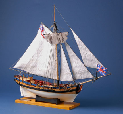 12 レゾリューション H.M.Sloop RESOLUTION　　年代：    18世紀初期    船籍：　イギリス  縮尺：    1/48    コーレル  製作者：  川島壮介  製作期間： 1年