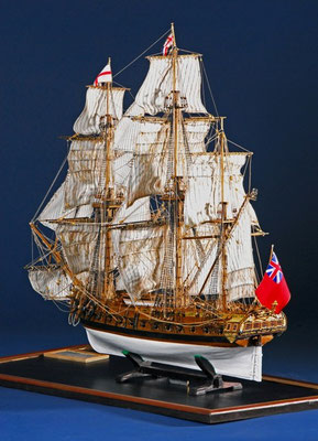 35-20　アジャックス　　HMS AJAX　　 年代  　1765  　  船籍  イギリス　　 縮尺 1/38     キットメーカー　ユーロモデル　EUROMODEL     製作者  豊栖　亨(一般)　 Tooru Toyosu