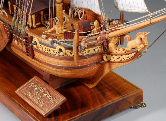 34-17　 ロイヤル・ヨット  Royal Yacht  国　籍   nationality     イギリス 建造年  age     1675 縮　尺   scale   1/36 製作方法  scratchbuilt     自作  製　作：村石　忠一　Tadaichi Muraishi