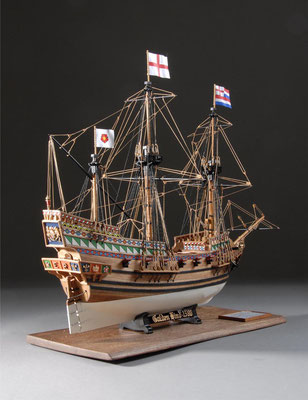 36-4 ゴールデン・ハインド  GOLDEN HIND　　1577年  イギリス  1/53 キット マモリ社（C.Mamoli)  大村孝昭 Takaaki Omura