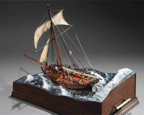 32-32 アラート H.M.Cutter ALERT　　年代：    1777年  製作者：  白井一信　Kazunobu Shirai  製作期間：1年      ジオラマ