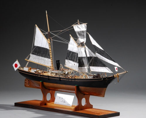 34-41 千代田（初代） CHIYODA (Early)　国　籍    nationality     日本 建造年    age     1866 縮　尺    scale    1/50 製作方法 scratchbuilt     自作 製 作：竹本　喜道　Yoshimichi Takemoto