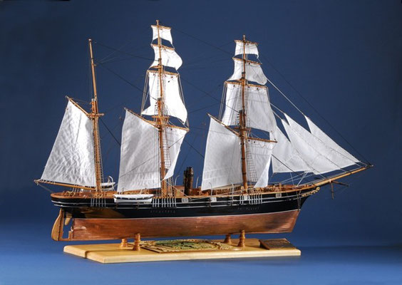 35-39　咸臨丸　KANRINMARU　　 年代  　1855   　 船籍  日本  　 縮尺 1/50     キットメーカー　ウッディジョー　Woody Joe     製作者  志村 健次　 Kenji Shimura