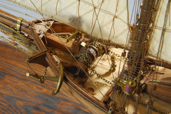 34-39  フライング・フィッシュ　　FLYING FISH　　国　籍    nationality     アメリカ 建造年    age     1860 縮　尺    scale    1/75 製作方法 scratchbuilt     自作 製 作：松 下 利夫　Toshio Matsushita
