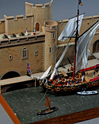 39    チャールズ・ヨット    Charles Yacht　　年代：   1674　　船籍： イギリス  縮尺：   1/64    ウッディジョー   製作者：白井一信  製作期間： 9ヶ月