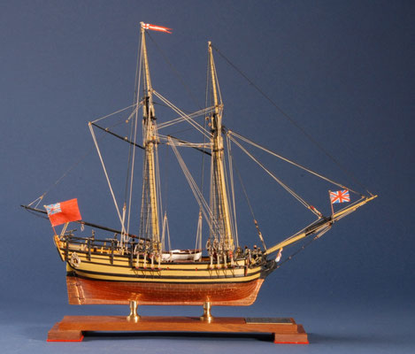 15 サルタナ SULTANA　　年代：    1767   船籍： イギリス  縮尺：    1/64    モデル・シップウェイ   製作者：  肴倉　忠    製作期間：10ヶ月