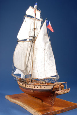 23 ル・ルナール LE RENARD　　年代：    1812   船籍： フランス  縮尺：    1/50    ソクレイヌ   製作者：  堀岡長紀  製作期間：1年５ヶ月