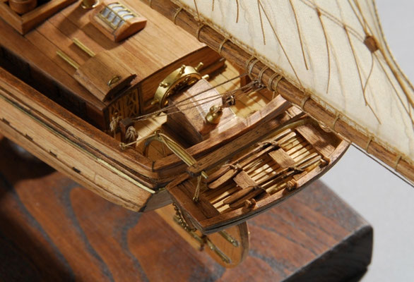 34-39  フライング・フィッシュ　　FLYING FISH　　国　籍    nationality     アメリカ 建造年    age     1860 縮　尺    scale    1/75 製作方法 scratchbuilt     自作 製 作：松 下 利夫　Toshio Matsushita