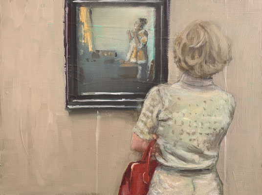 The Mirror, 2026, Öl auf Holz, 30 X 40cm
