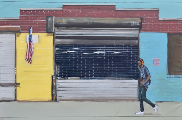 Bushwick III, 2018, Öl auf Leinwand, 120cm X 180cm
