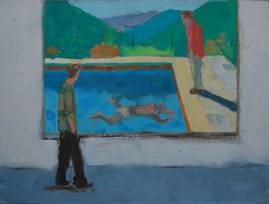 David, 2012, Öl auf Holz, 30cm X 40cm, Privatbesitz