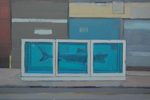 Chelsea-Shark, Öl auf Leinwand, 120cm X 180cm, Kunstsammlung Kreis Steinfurt