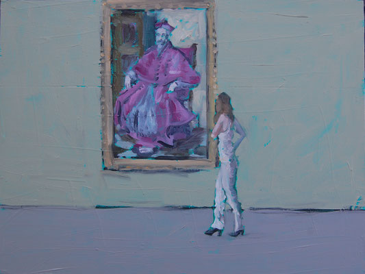 Pope, 2012, Öl auf Holz, 30cm X 40cm, Privatbesitz