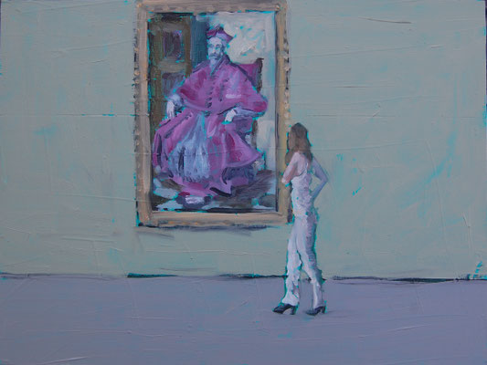 Pope, 2012, Öl auf Holz, 30cm X 40cm, Privatbesitz
