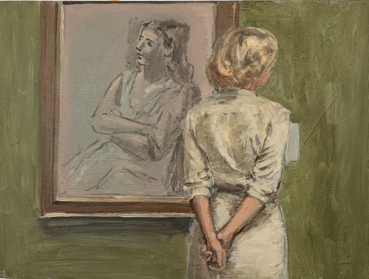 At the Met, 2026, Öl auf Holz, 30 X 40cm