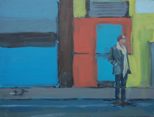 Chelsea Man, 2011, Öl auf Holz, 30cm X 40cm, Privatbesitz
