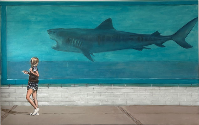 Hai, 2024, Öl auf Leinwand, 190 X 120cm
