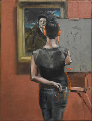 Ingres MET, 2017, Öl auf Leinwand, 40cm X 30cm, Privatbesitz