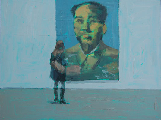 Mao, 2012, Öl auf Holz, 30cm X 40cm, Privatbesitz