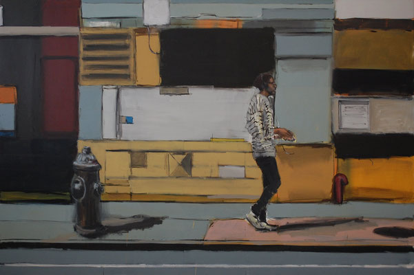Soho Walking, 2014, Öl auf Leinwand, 120cm X 180cm, Privatbesitz