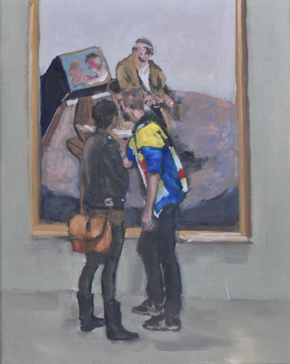 Paris II (Bacon), 2019, Öl auf Leinwand, 50cm X 40cm