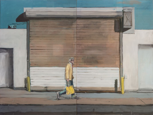 David goes home, 2015, Öl auf Leinwand, 180cm X 240cm