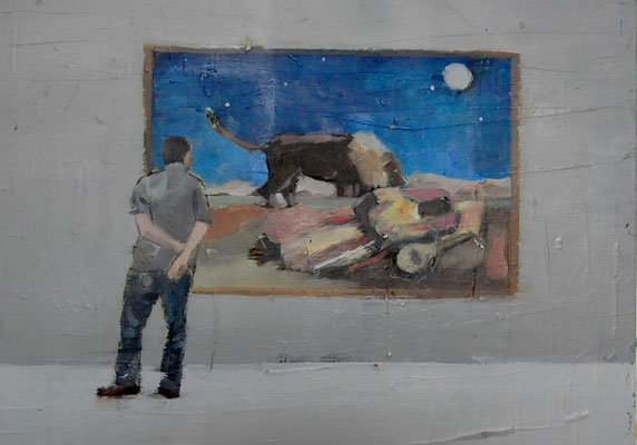 MET (SLEEPING), 2012, Öl auf Holz, 30cm X 40cm