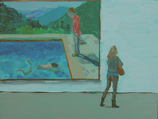 David I, 2012, Öl auf Holz, 30cm X 40cm, Privatbesitz