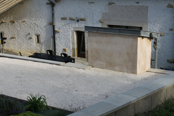 Vue sur le gîte du jardin