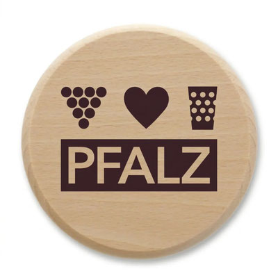 Pfalz - Dubbeglas Deckel aus Holz 