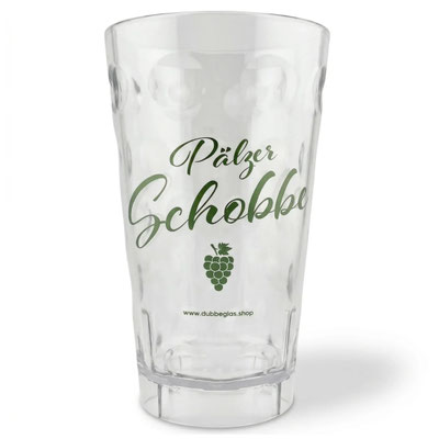 Pälzer Schobbe Dubbebecher 0,5 Liter (Aufdruck grün) 