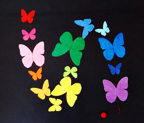 Girlande Schmetterlinge bunt - GL30 (8,50 Eur)