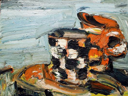 Kleine Karotasse, Öl/Lw 30 x 40 cm