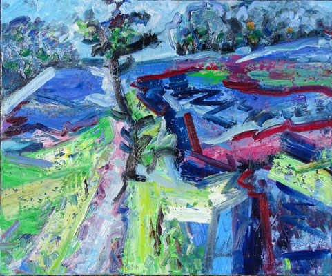 "Hügelland - Sommer" Öl/Lw 100 x 120 cm, 2026