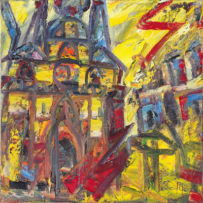 Basilika St. Wendel, Öl/Lw  100 x 100 cm