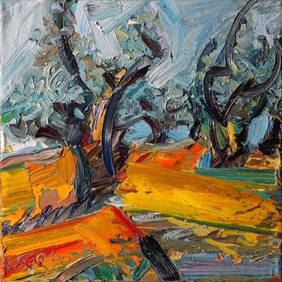 Olivenhain II , Öl/Lw 60 x 60 cm, 2020