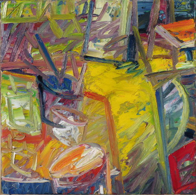 Atelierecke, Öl/Lw  60 x 60 cm