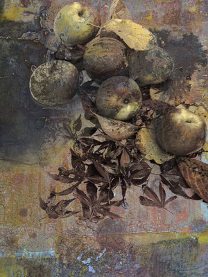 Pompeian wall (Äpfel, Laub)