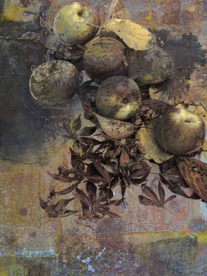 Pompeian wall (Äpfel, Laub)