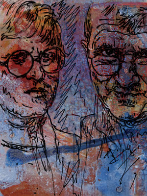 Serie "Kluge Köpfe" - D. Hockney