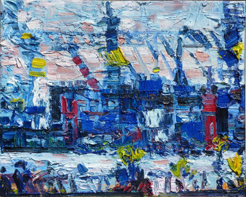 Hamburg Hafen, Öl/Lw  40 x 50 cm