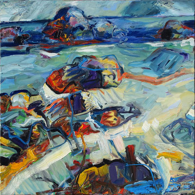 "Kerfissien", Öl/Lw 100 x 100 cm, 2021