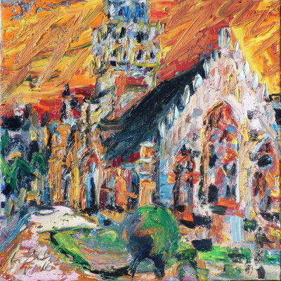 Bretonische Stille, Öl/Lw 100 x 100 cm