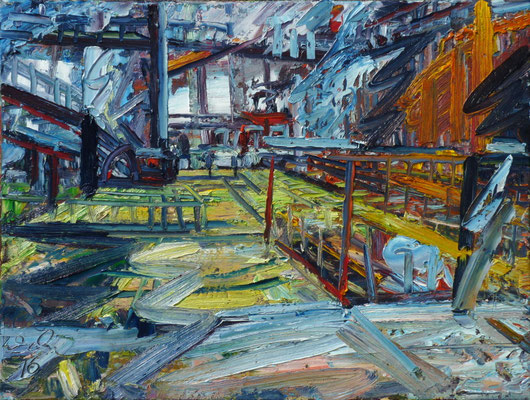 Kokerei, Öl/Lw 60 x 80 cm